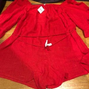 NEVER WORN! Free People Romper Size L -- NWT!